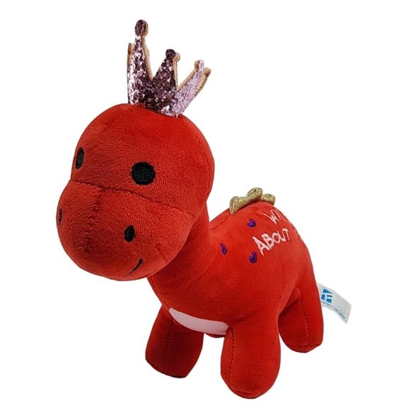 Fengtuo International Ltd. Red Dinosaur Plush Stuffed Animal Wild About You Toy - Picture 1 of 9